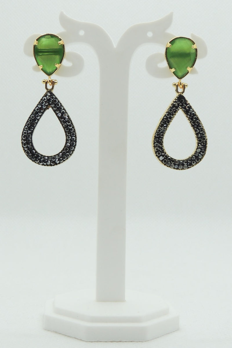 Kashvi Earrings In Green
