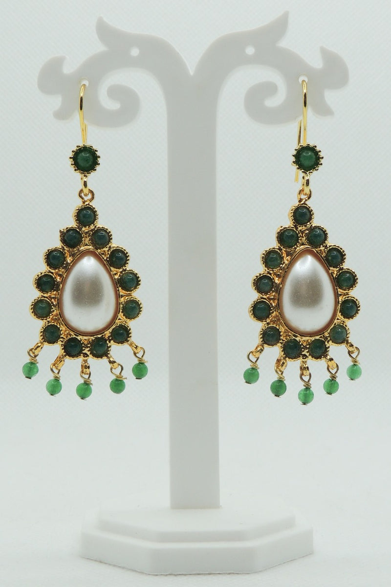 Farida Earrings In Green