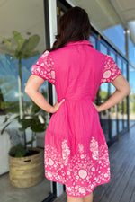 Priya Shirt Dress In Rose