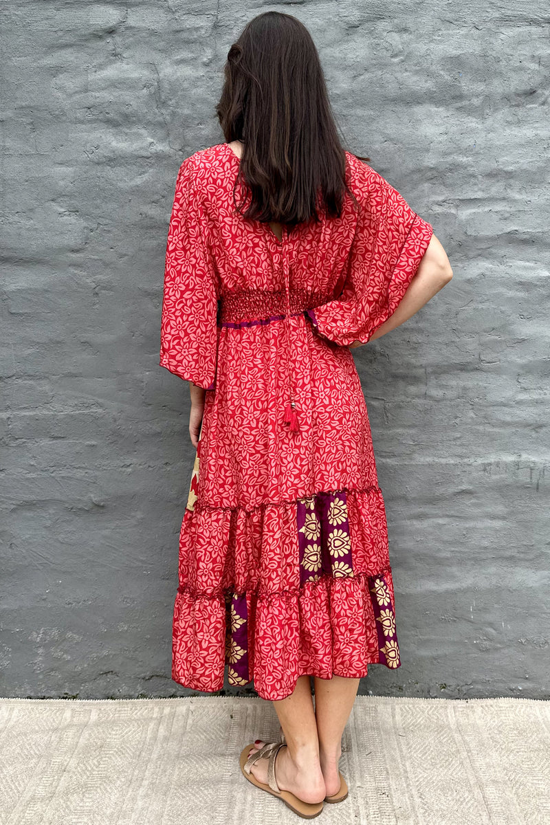 Aurora Dress In Ruby Red