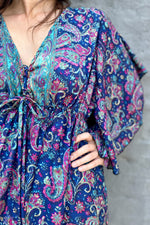 Aurora Dress In Sapphire Paisley