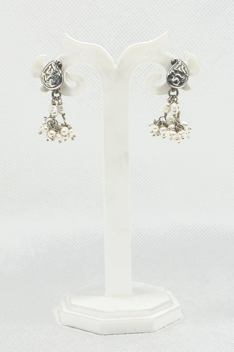 Sterling Silver & Pearl Dayita Earrings