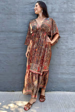 Aurora Dress In Warm Abstract