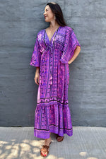 Aurora Dress In Pink & Purple Nouveau