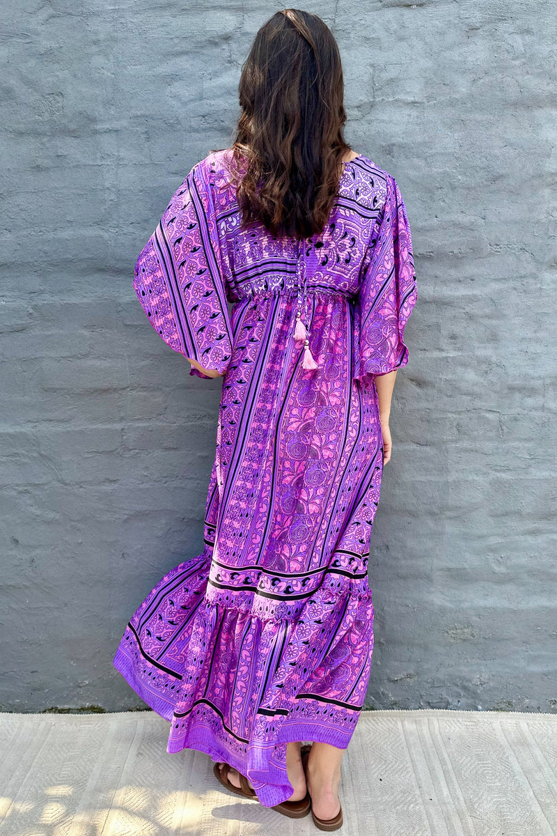 Aurora Dress In Pink & Purple Nouveau