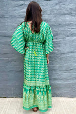 Aurora Dress In Leafy Green