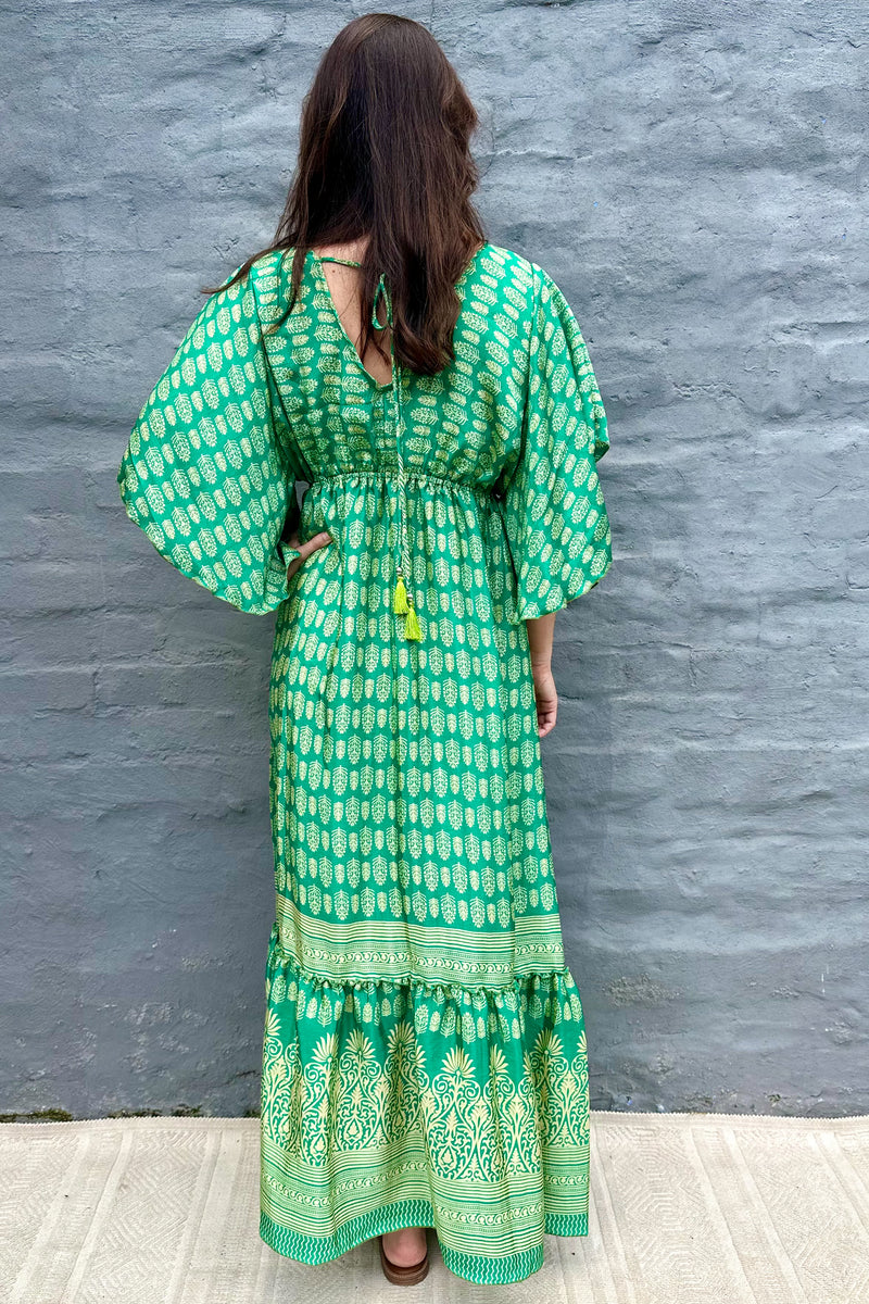 Aurora Dress In Leafy Green