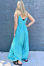 Jiya Jumpsuit In Turquoise Tulip