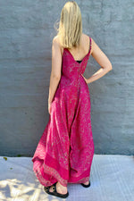 Jiya Jumpsuit In Cerise Damask