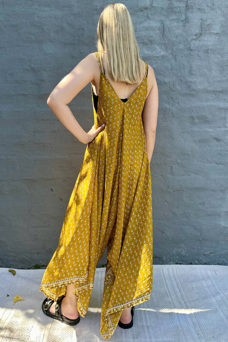 Jiya Jumpsuit In Mustard Floral