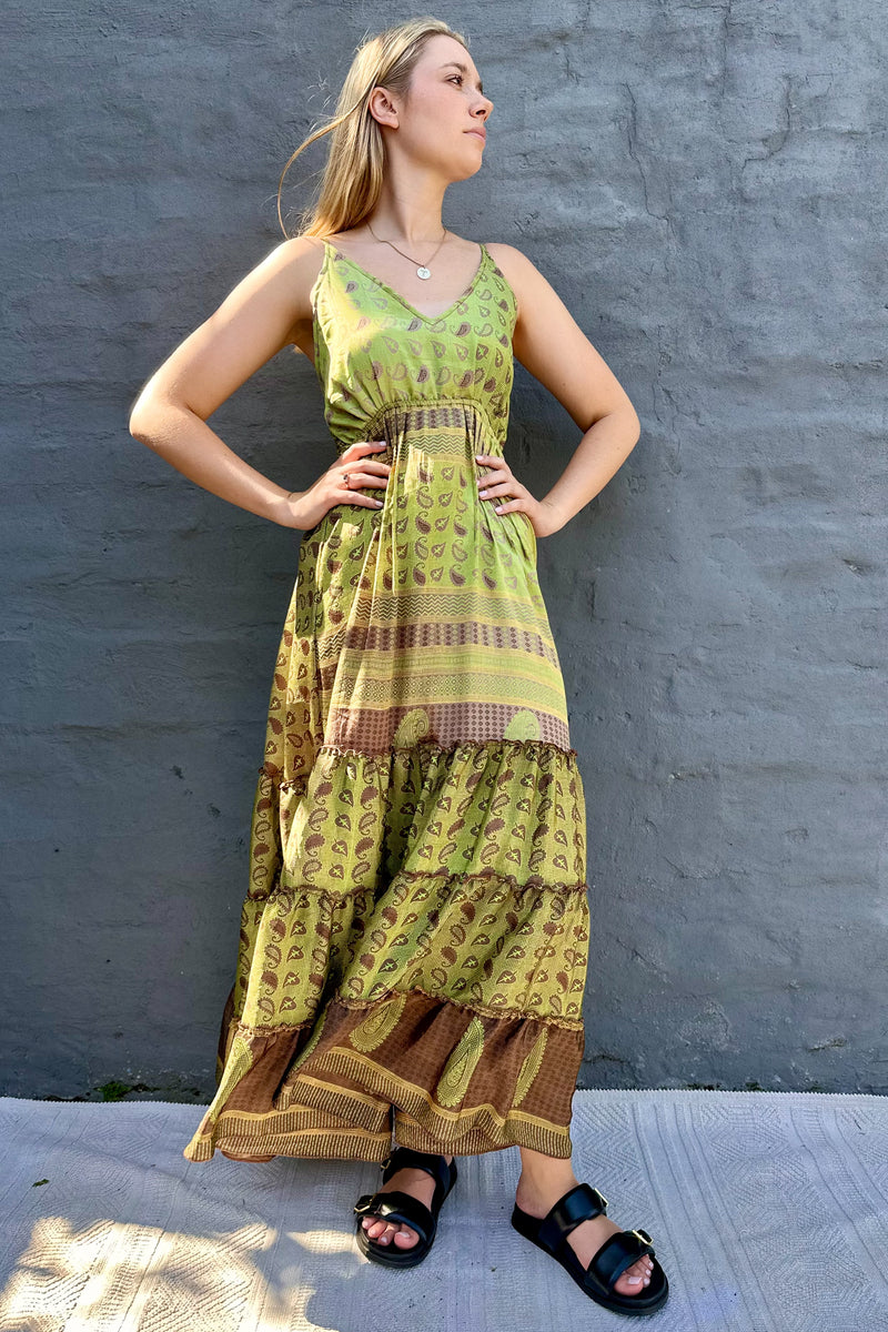 Yara Dress In Golden Lime