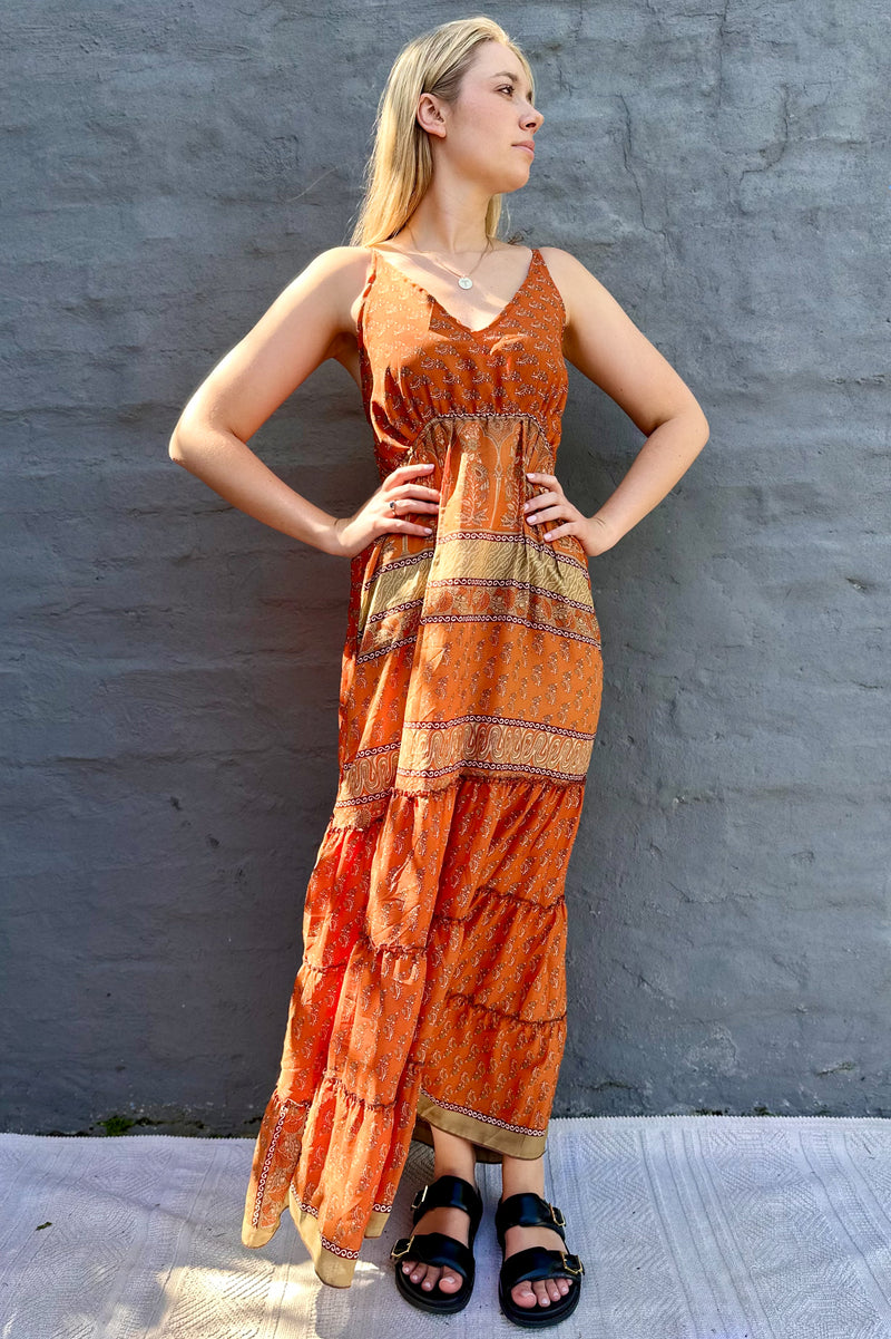 Yara Dress In Sunset Orange