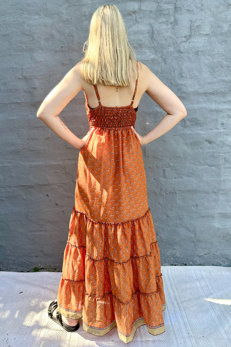 Yara Dress In Sunset Orange