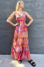 Yara Dress In Graphic Pink