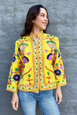 Velvet Suzani Jacket In Sunshine