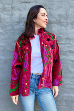 Velvet Love Jacket In Rose