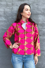 Poppy Velvet Jacket In Bronze Rose