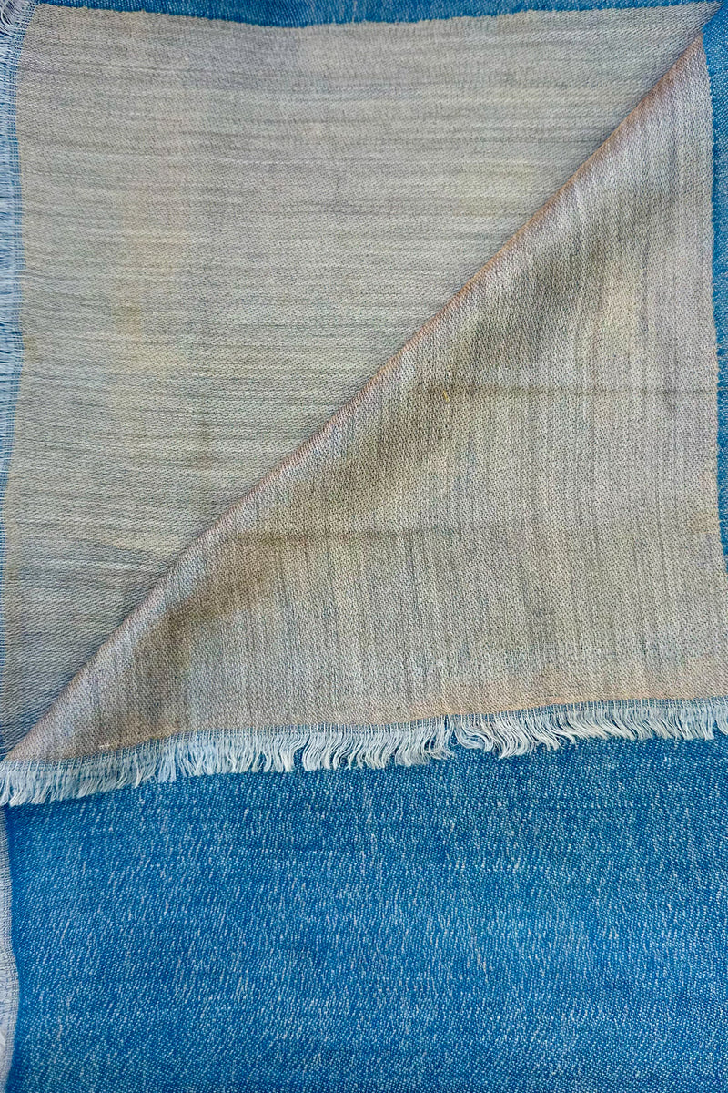 Cashmere & Bamboo Scarf In Golden Blue