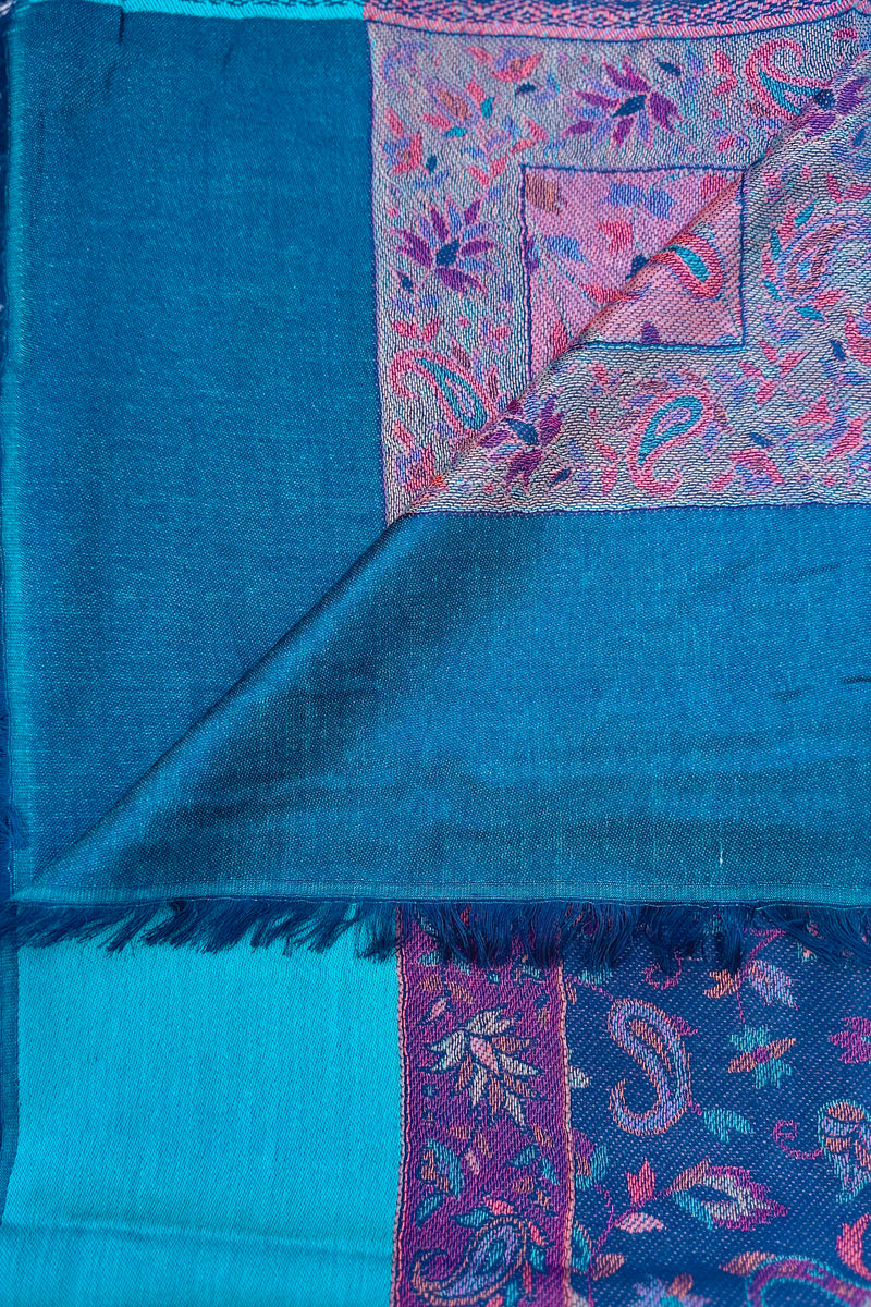 Cashmere & Bamboo Scarf In Midnight Teal