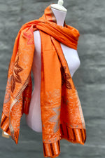 Cashmere & Bamboo Scarf In Autumn Fire