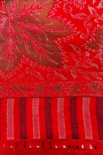 Cashmere & Bamboo Scarf In Crimson Autumn