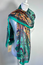 Silk Scarf In Green