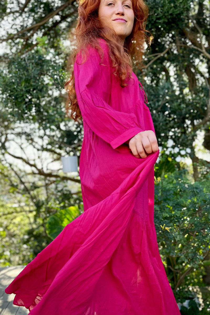 Hanna Maxi Dress In Rani Pink