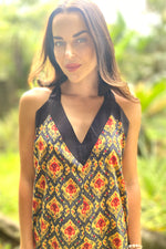 Ikat Jumpsuit In Fire