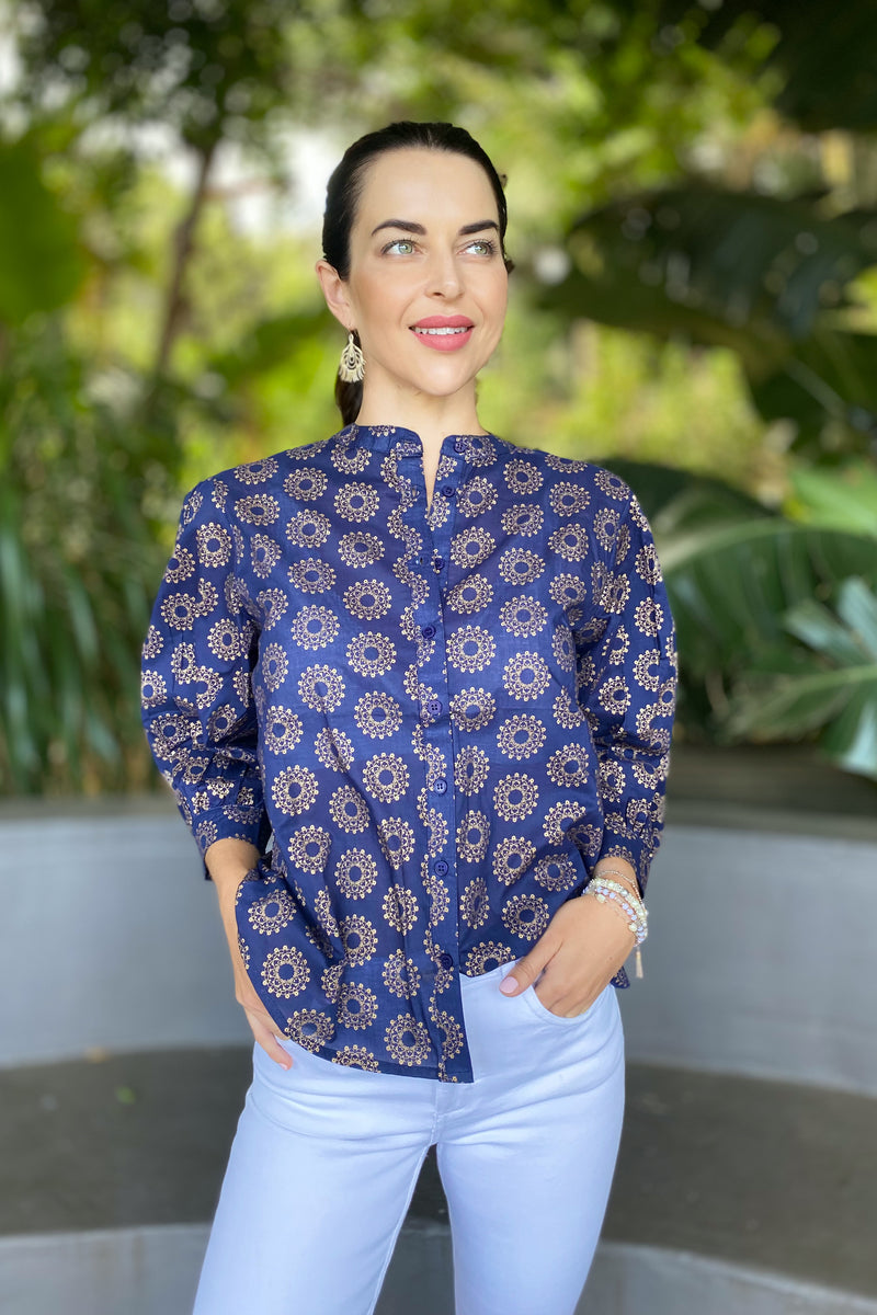 Midnight Mandala Blouse