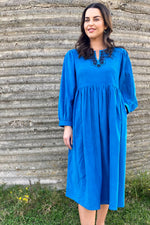 Kamari Corduroy Dress In Lapis