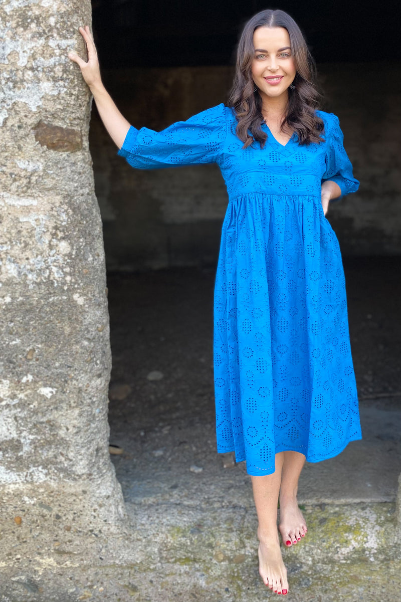 Leya Dress In Lapis